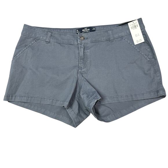 Hollister Pants - Hollister Low Rise Short 3" Womens‎ 32 Blue Chino Summer Casual Flat Front NWT
